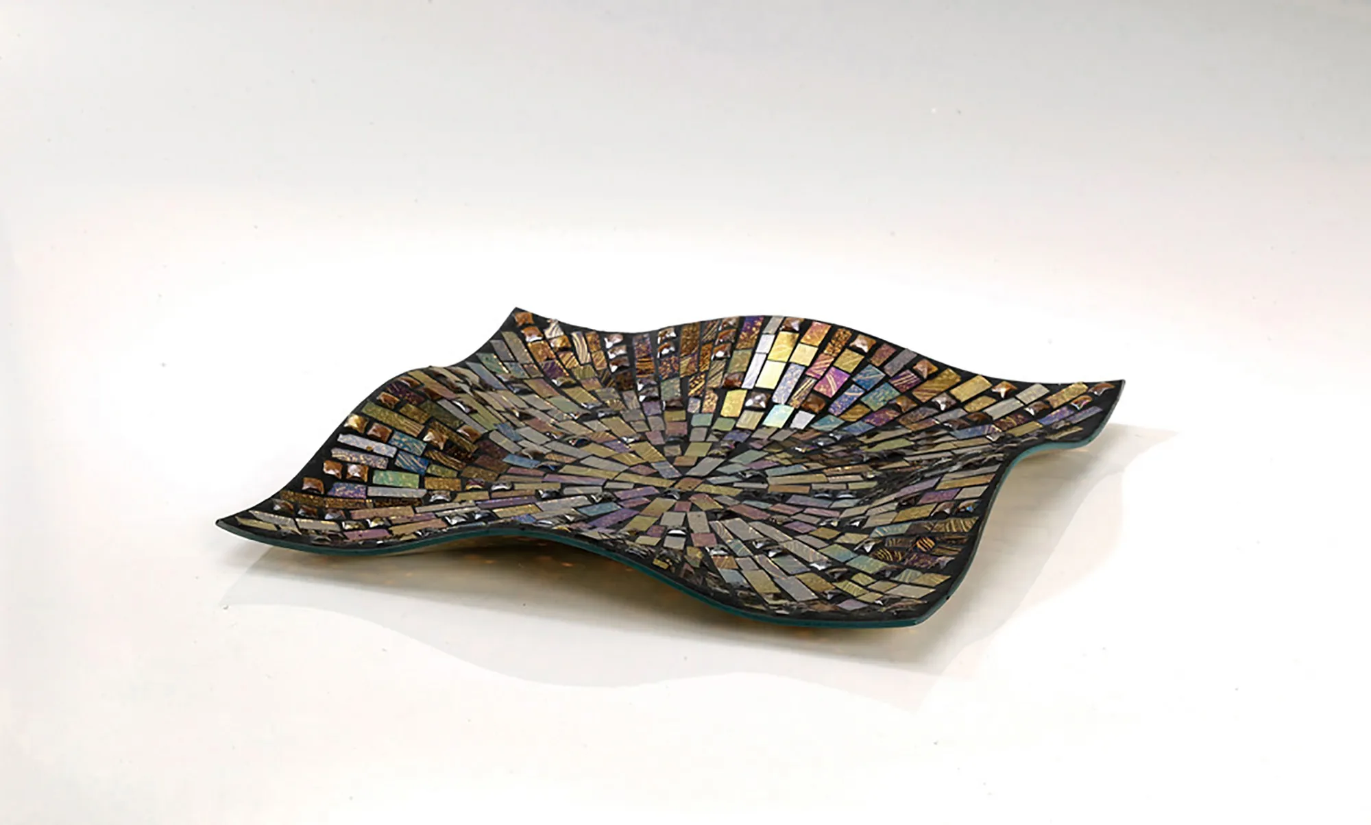 Luana Mosaic Art Glassware Diyas Home Platters